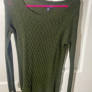 Green woven sweater